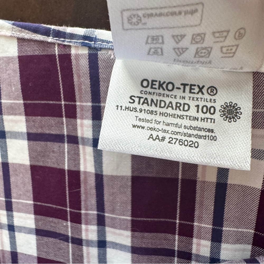 Michael Kors Tall Fit Airsoft Stretch Plaid Button Down Shirt 18 1/2 36/37 - Picture 7 of 9